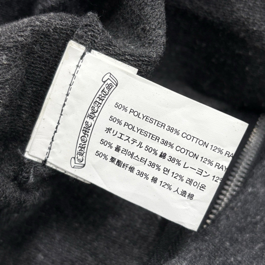 Size Large - Chrome Hearts Foti Zip Up Hoodie ' Grey ' | SUPER CLEAN!