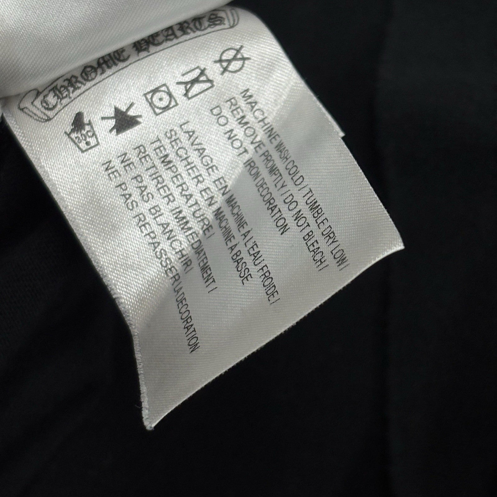 Size Small - Chrome Hearts Collar Print T-Shirt ' Black White ' | GOOD CONDITION