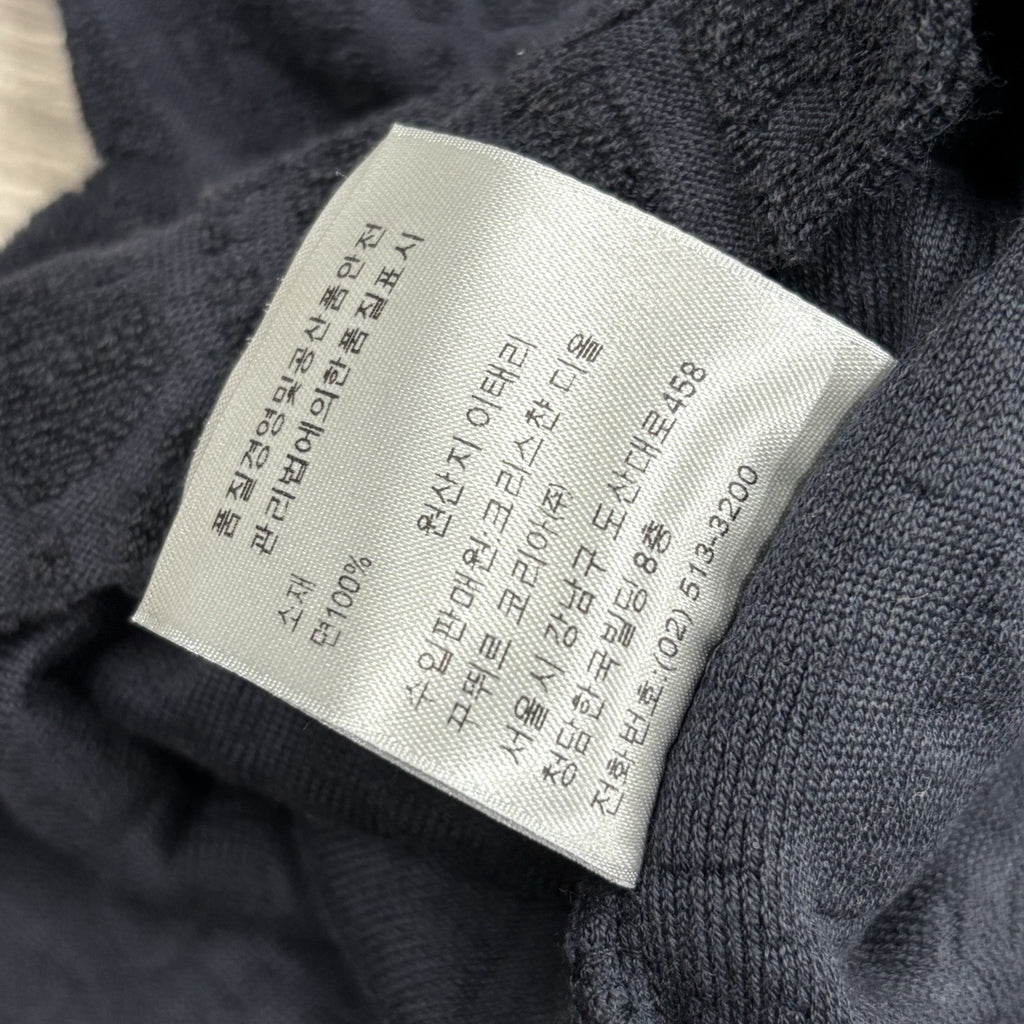 Size S - Dior Oblique Relaxed Fit Terry Cotton Jacquard T-Shirt ' Navy ' | CLEAN