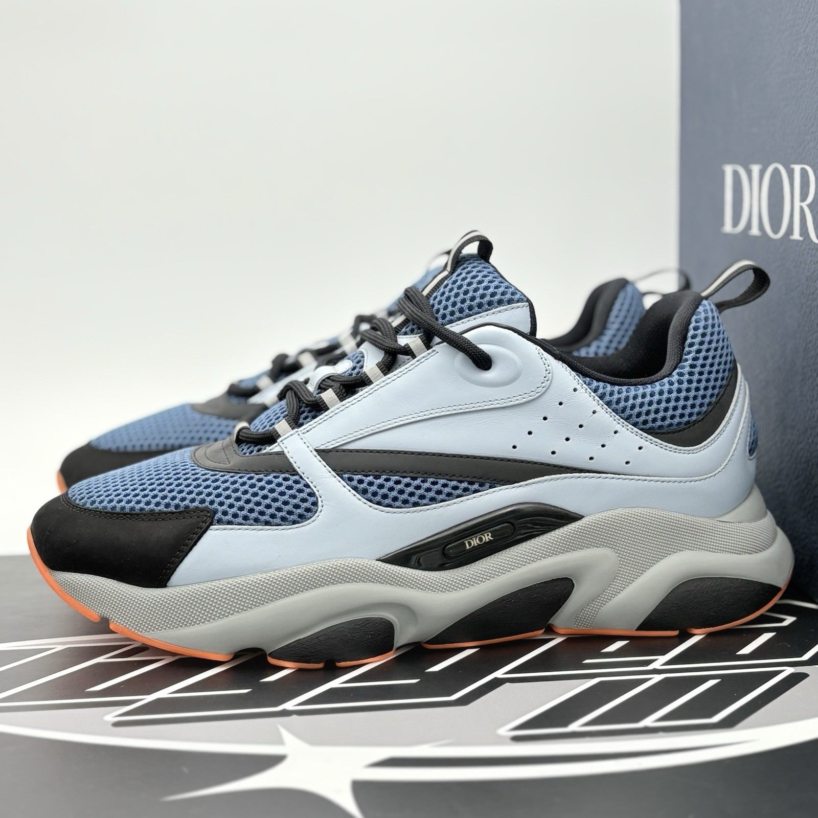 Size 46 (13 US) Dior B22 Sneaker ' Light Blue Orange ' | SUPER CLEAN!