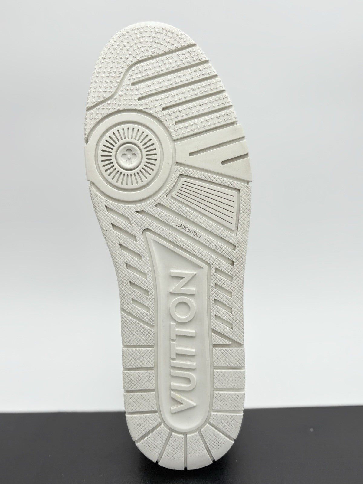 Size 10 LV (11-11.5 US) Louis Vuitton Trainer ' White Black Recycled ' | CLEAN!