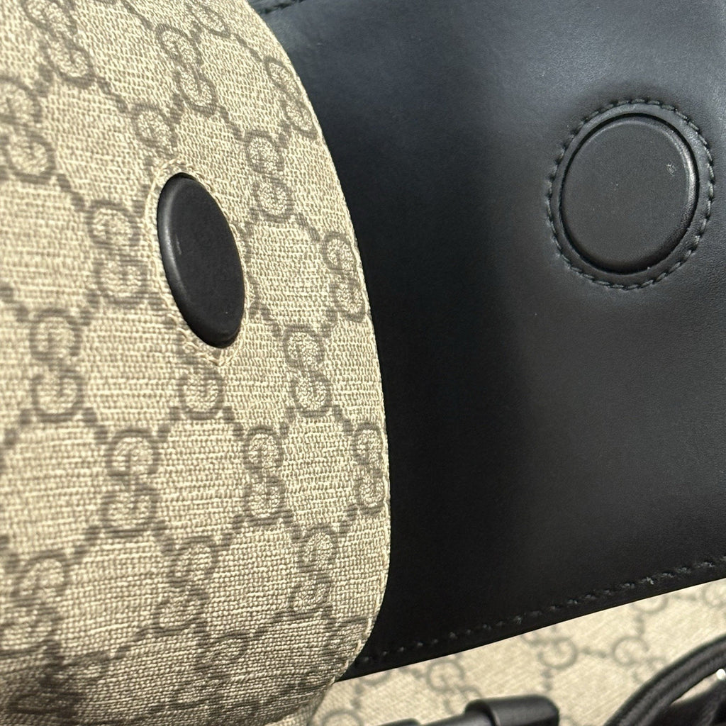 Gucci Soft Monogram GG Supreme Backpack ' Black Brown ' | GOOD CONDITION!