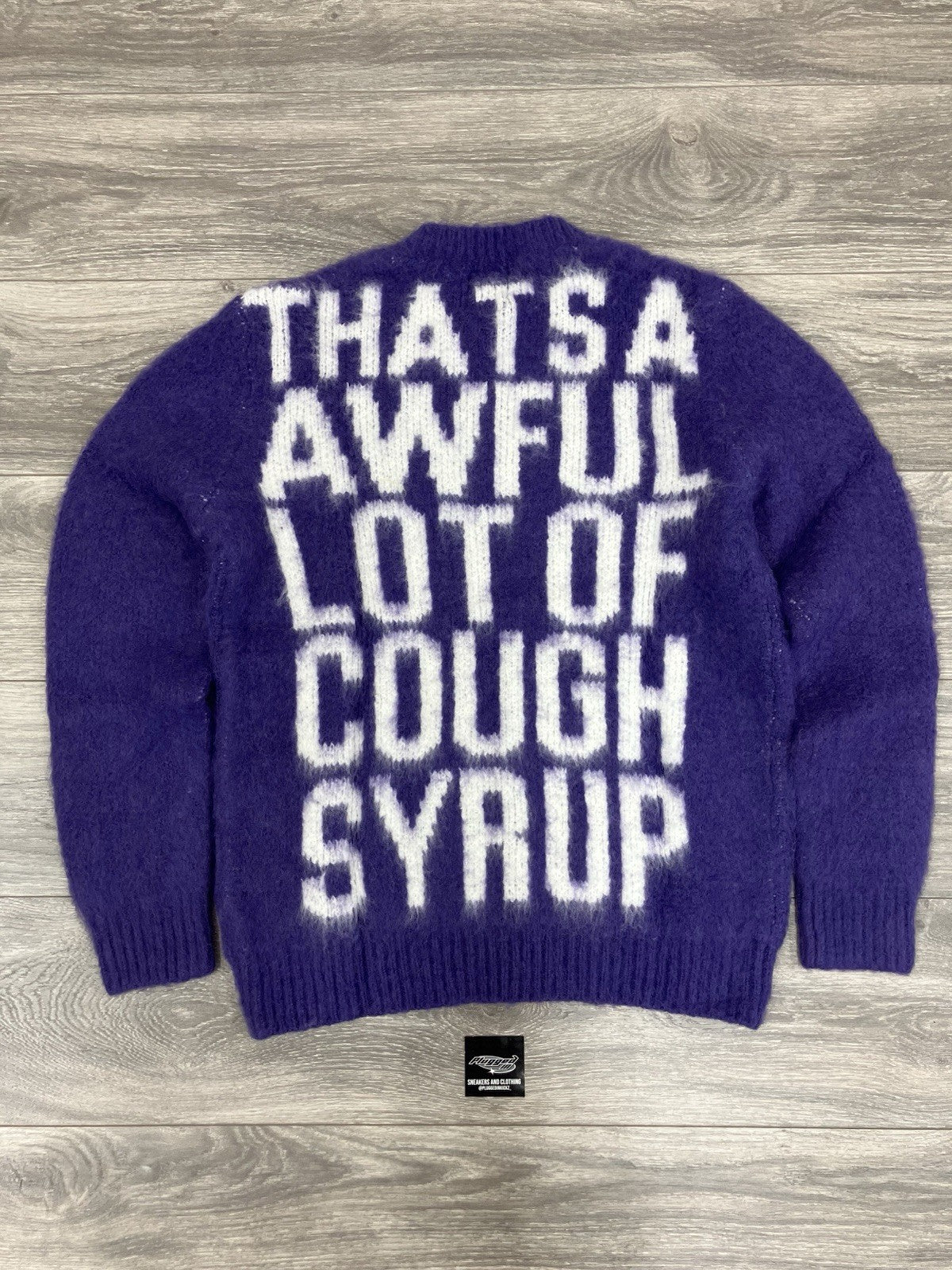 Size XL - That’s A Awful Lot Of Cough Syrup Mohair Sweater  ' Purple ' | NEW!