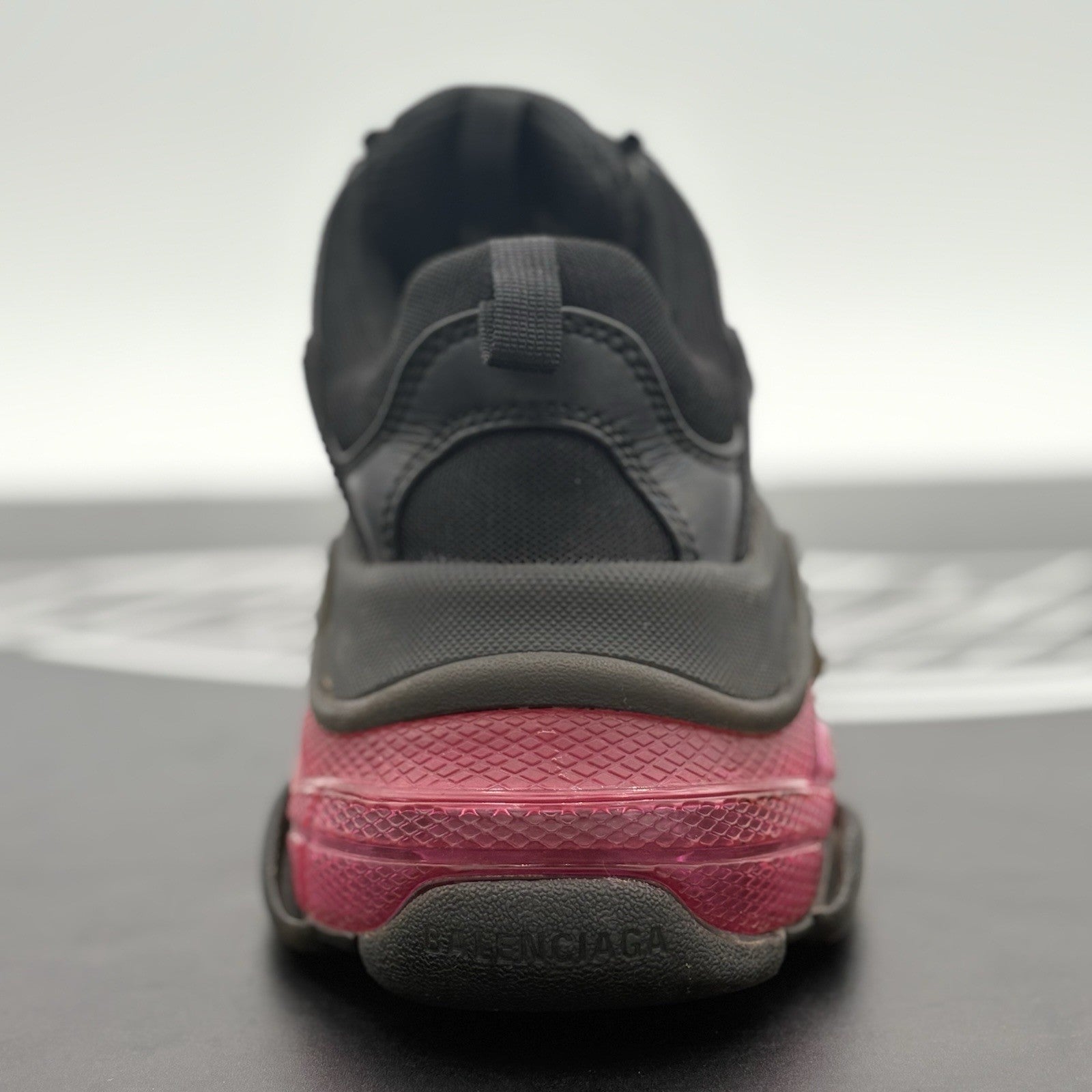 Size 41 - Balenciaga Triple S Clear Sole ' Black Neon Pink ' | GREAT CONDITION!