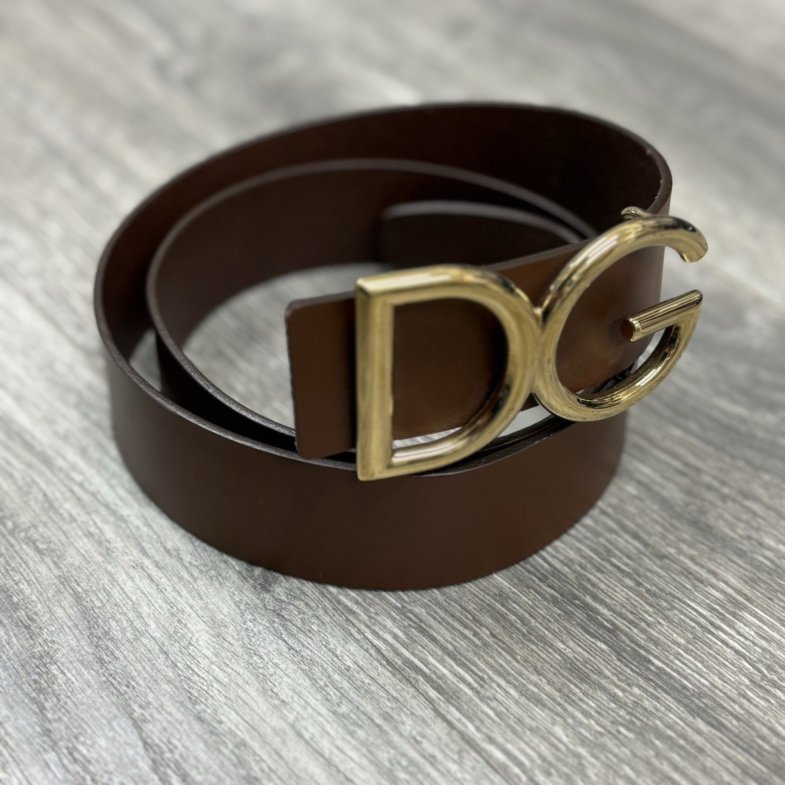 Dolce & Gabbana DG Logo Belt ' Brown ' | GOOD CONDITION!