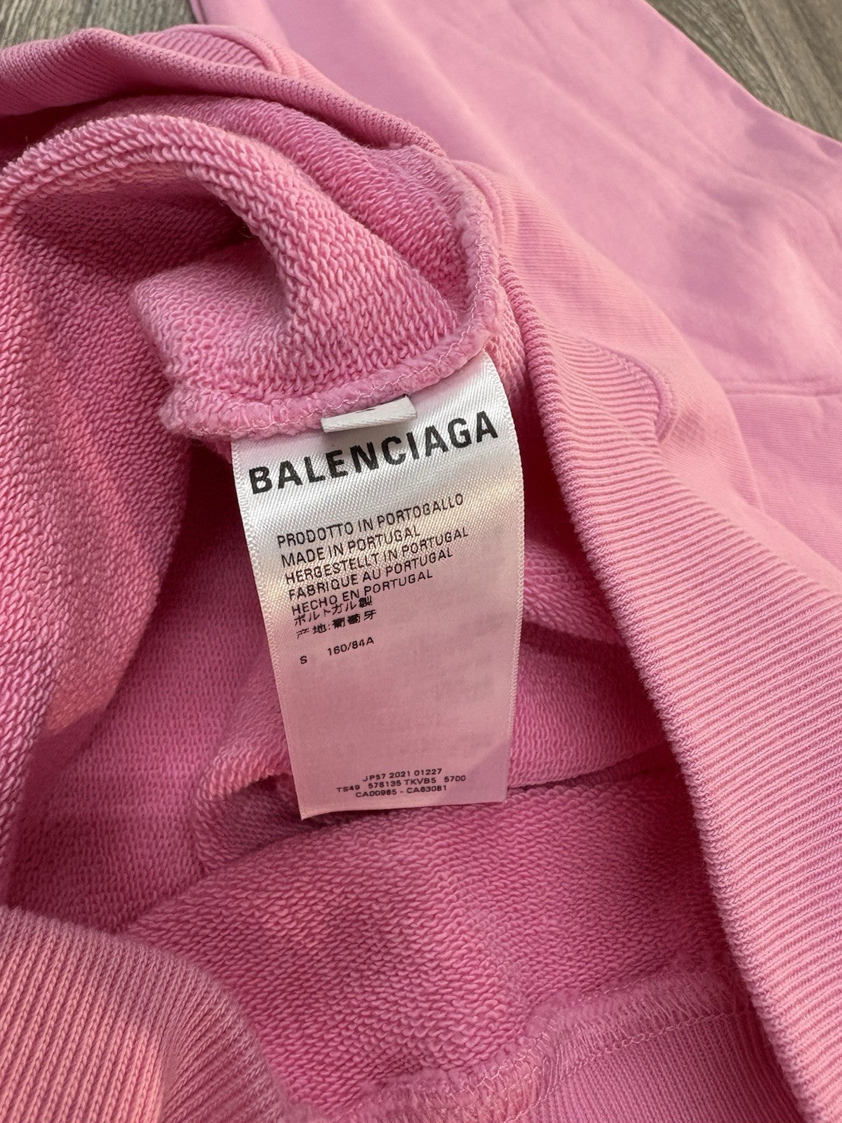 Size Small - Balenciaga Embroidered Logo Hoodie ' Pink '