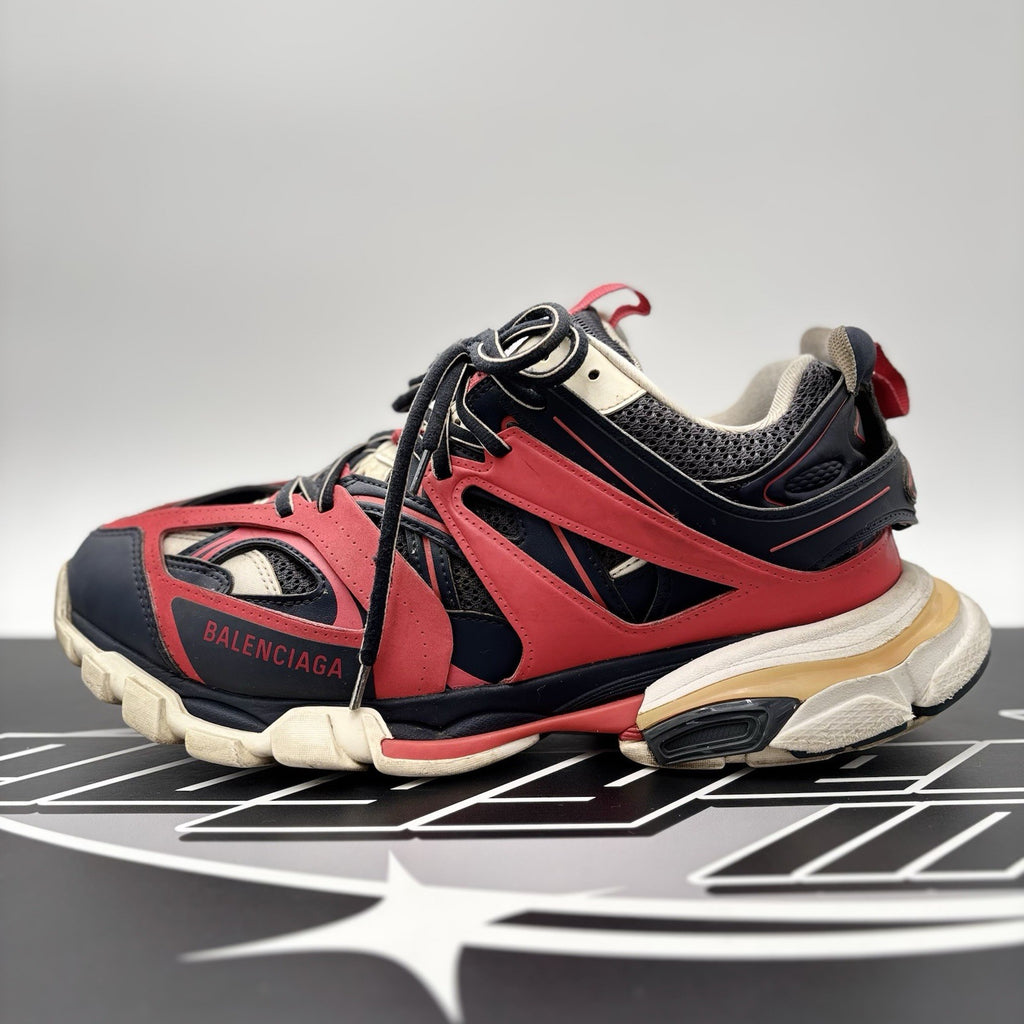 Size 43 (10 US) - Balenciaga Track LED Sneaker ' Navy, Red '