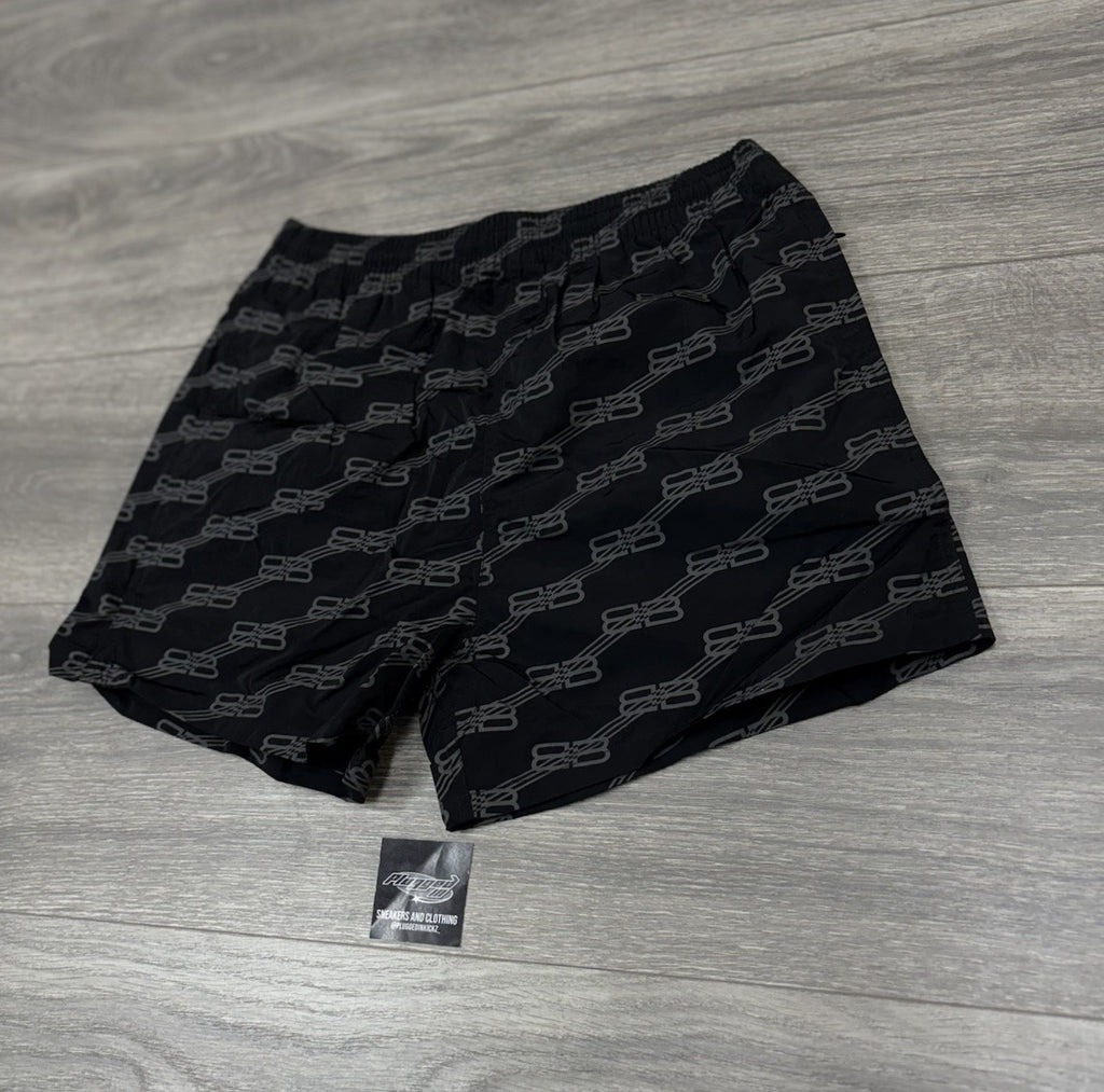Size XS - Balenciaga BB Monogram Swim Shorts ' Black ' | NEW!