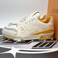 Size 40 LV (7-7.5 US) - Louis Vuitton Trainer ' White Yellow ' | GOOD CONDITION!