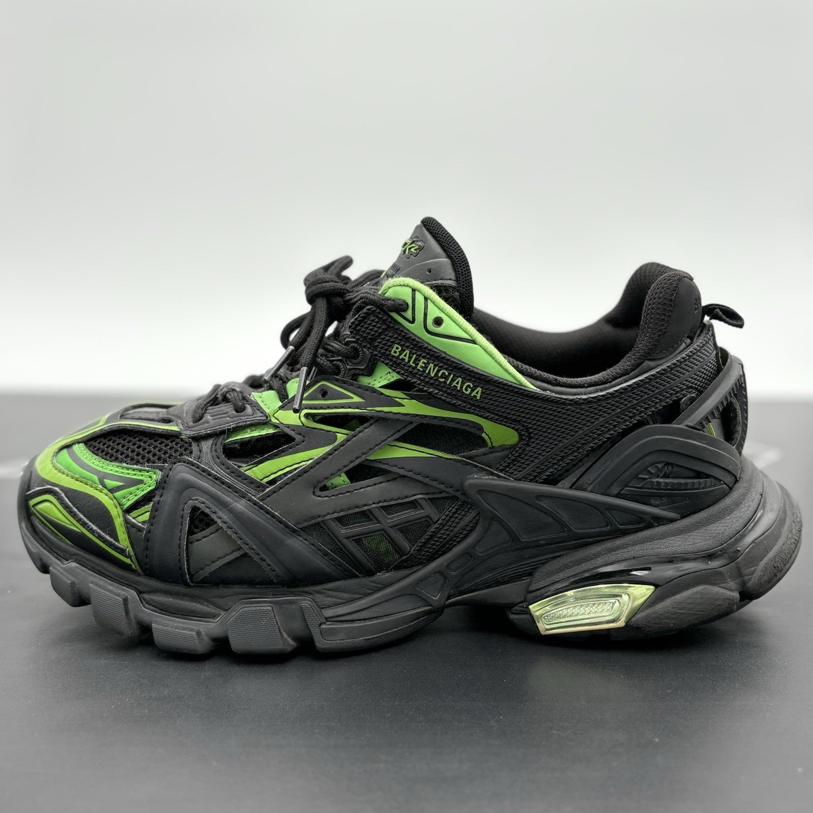 Size 41 (8 US) - Balenciaga Track 2 Trainer ' Black Green ' | GOOD CONDITION!
