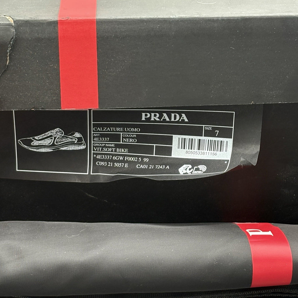 Size 7 UK (8 US) - Prada Americas Cup ' Black Leather ' | ONLY WORN 1x