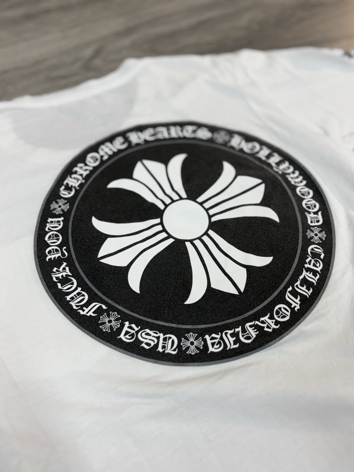 Size Small - Chrome Hearts Plus Cross Short Sleeve T-Shirt ' White ' | GOOD COND