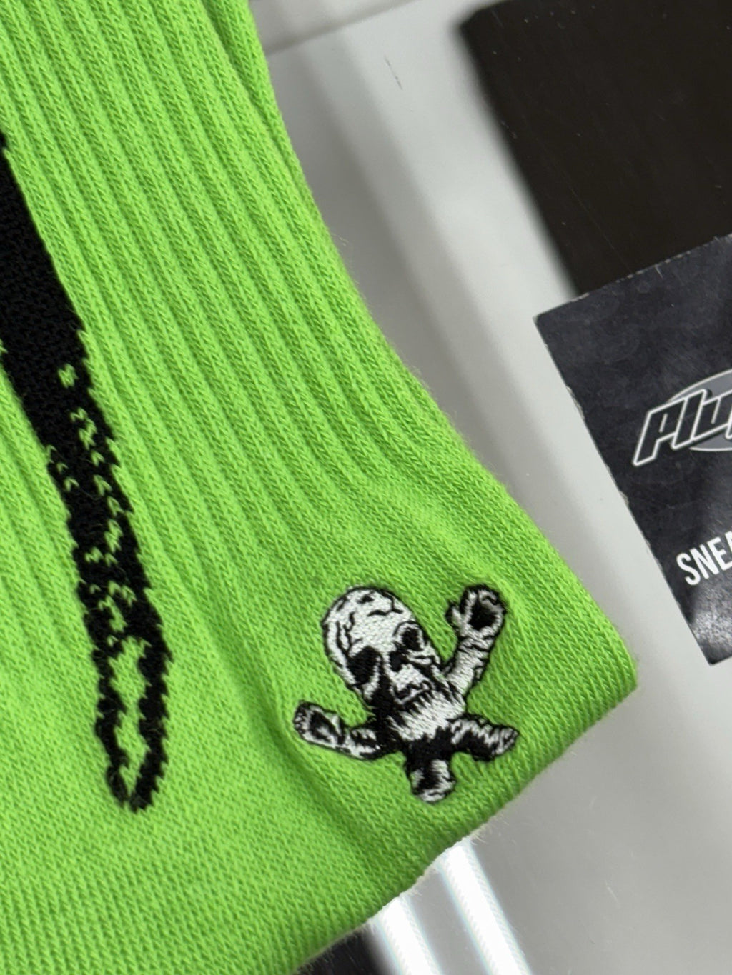 Size Large (9-13 US) - Chrome Hearts Foti Socks ' Neon Green ' | NEW!