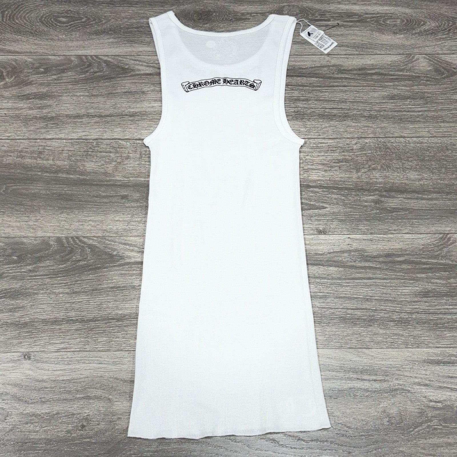Size Medium - Chrome Hearts Scroll Logo Tank Top ' White Black ' | BRAND NEW!