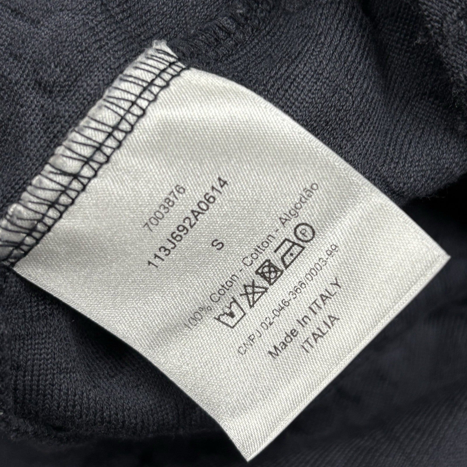Size S - Dior Oblique Relaxed Fit Terry Cotton Jacquard T-Shirt ' Navy ' | CLEAN