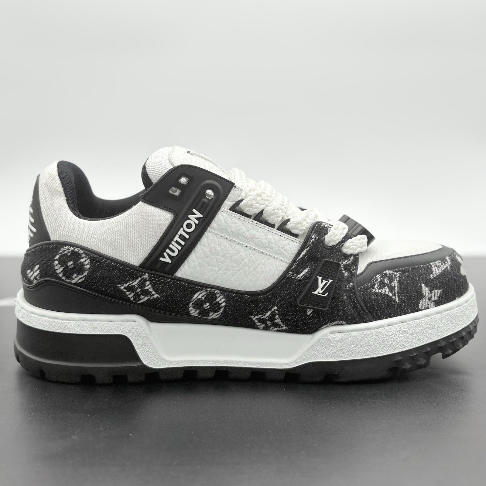 Size 10 LV (11-11.5 US) Louis Vuitton Denim Maxi ' Black ' | ONLY WORN ONCE!