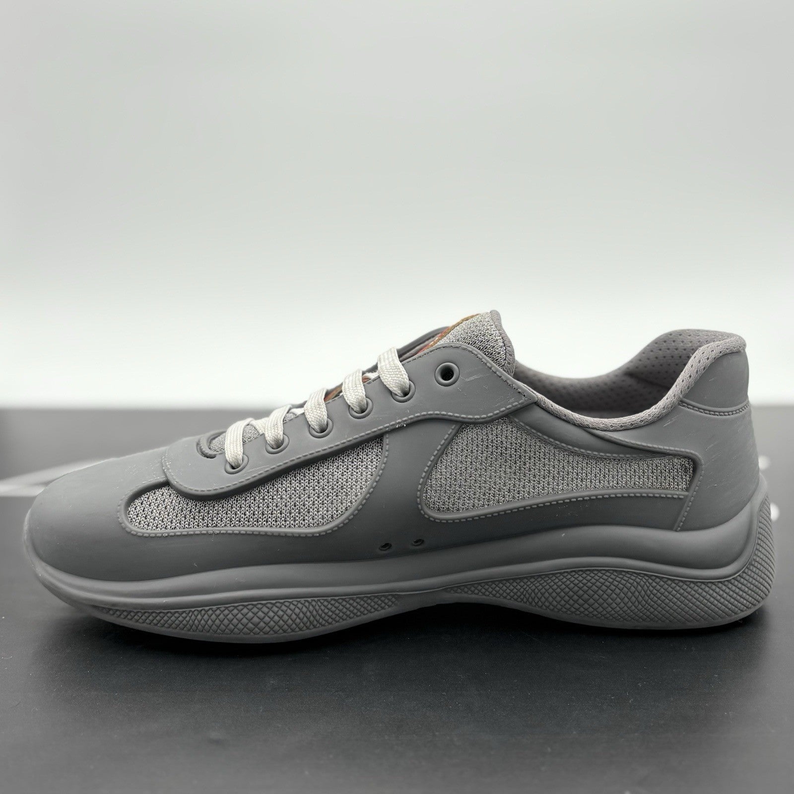 Size 43 (10 US) Prada America's Cup Soft Rubber ' Grey ' | GREAT CONDITION!