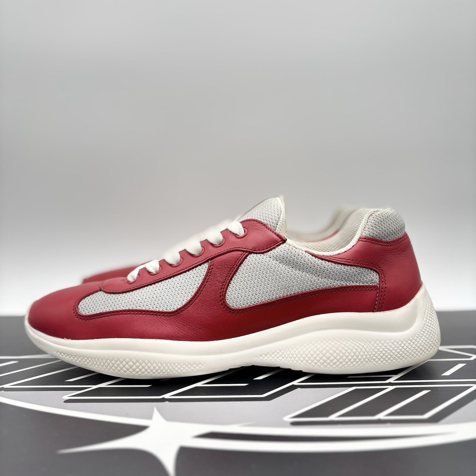 Size 9.5 UK (10.5 US) Prada Americas Cup ' Black White Red ' | GOOD CONDITION!