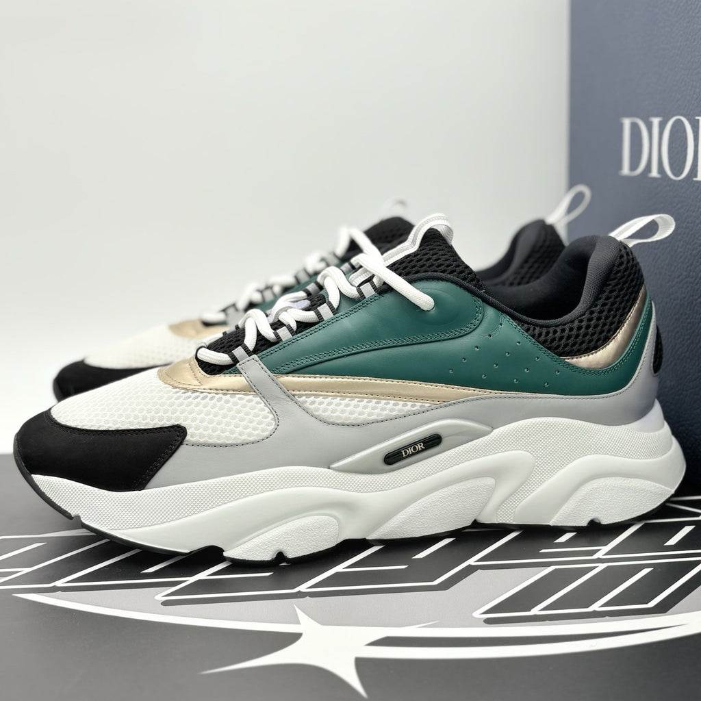 Size 49 (16 US) - Dior B22  Sneaker ' Green White Gold ' | NEW!