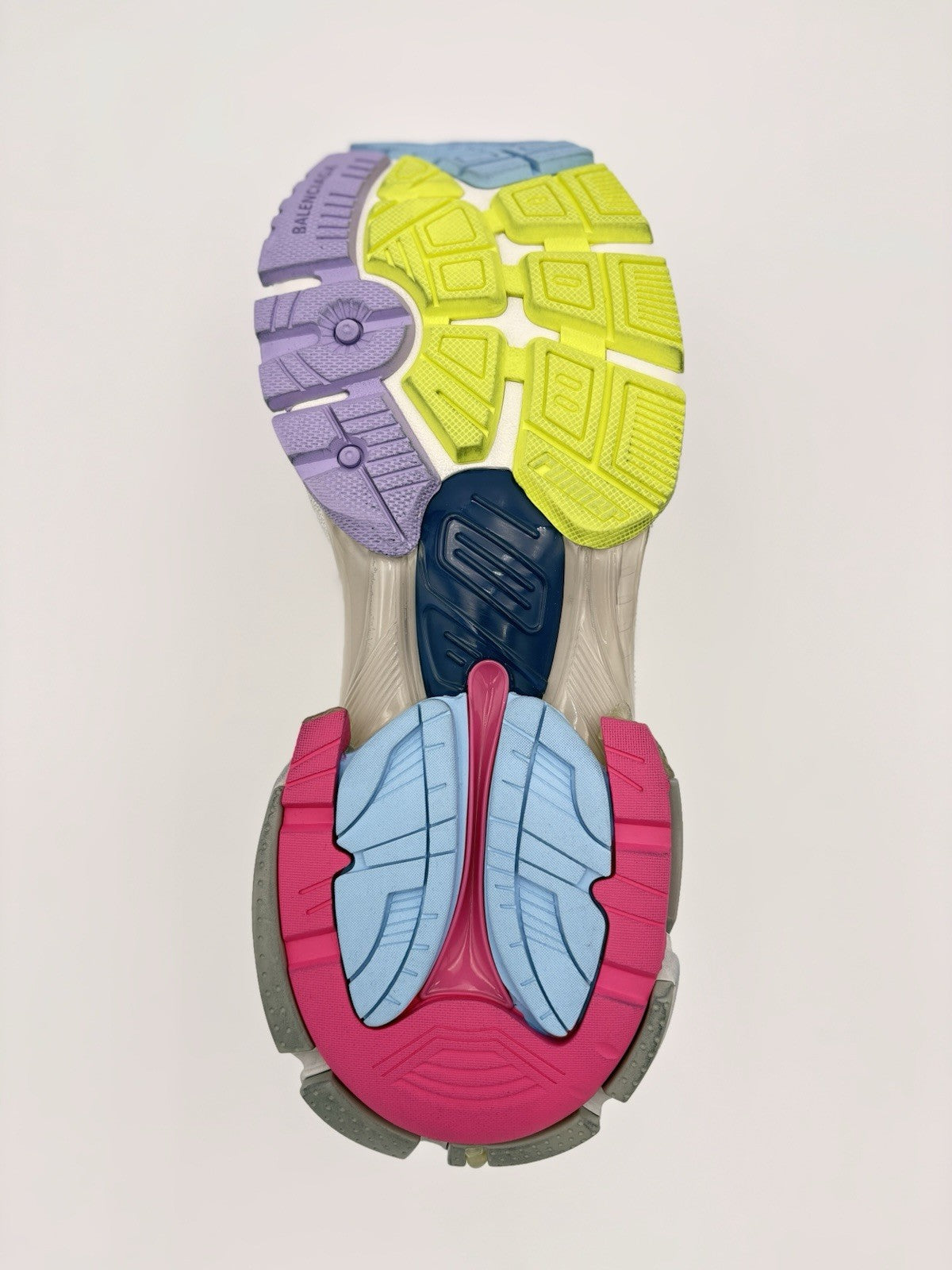 Size 41 - Balenciaga Runner ' Grey Light Purple Neón Yellow White ' | NEW!