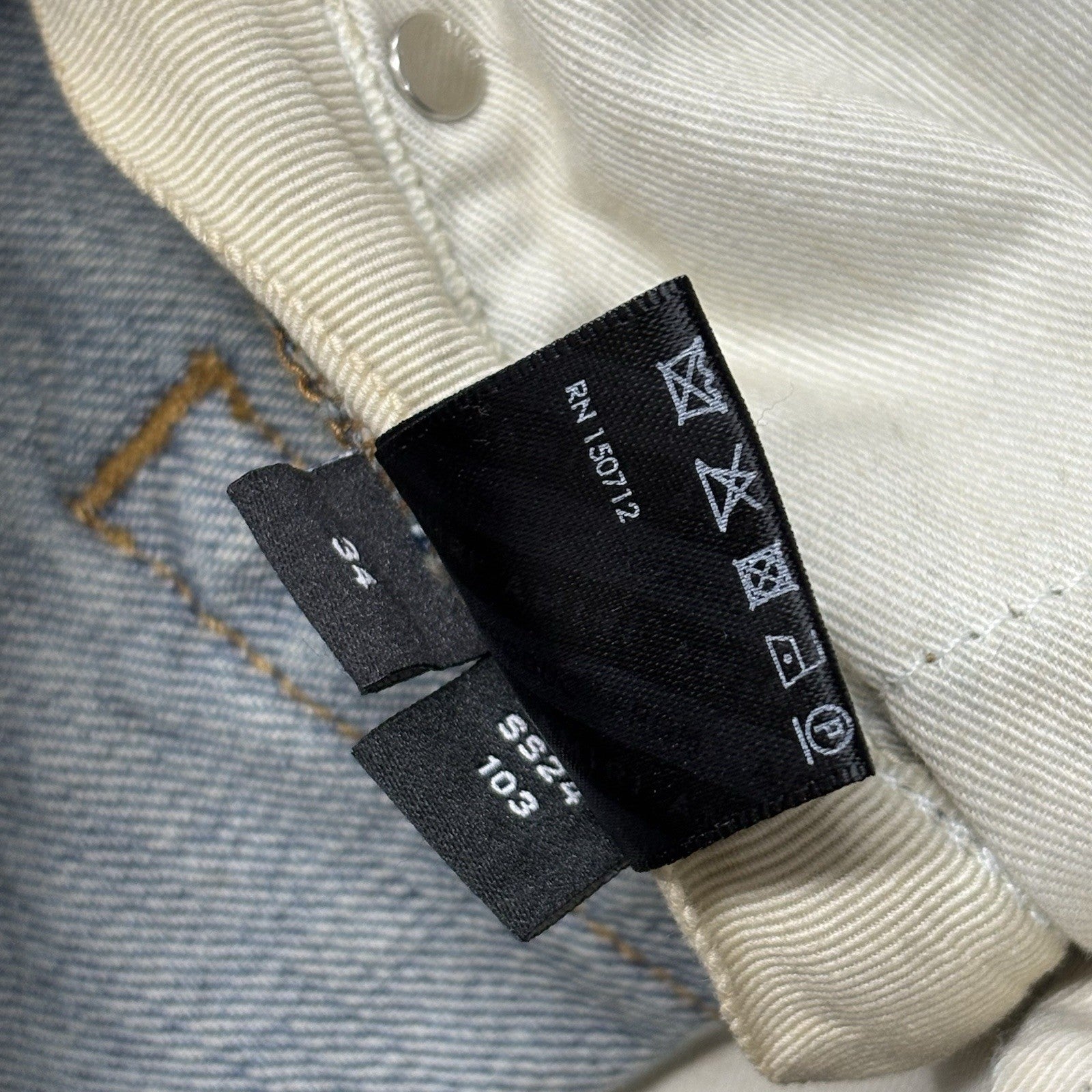 Size 34 - Amiri Shotgunned Distressed Baggy Jeans ' Indigo ' | SUPER CLEAN!