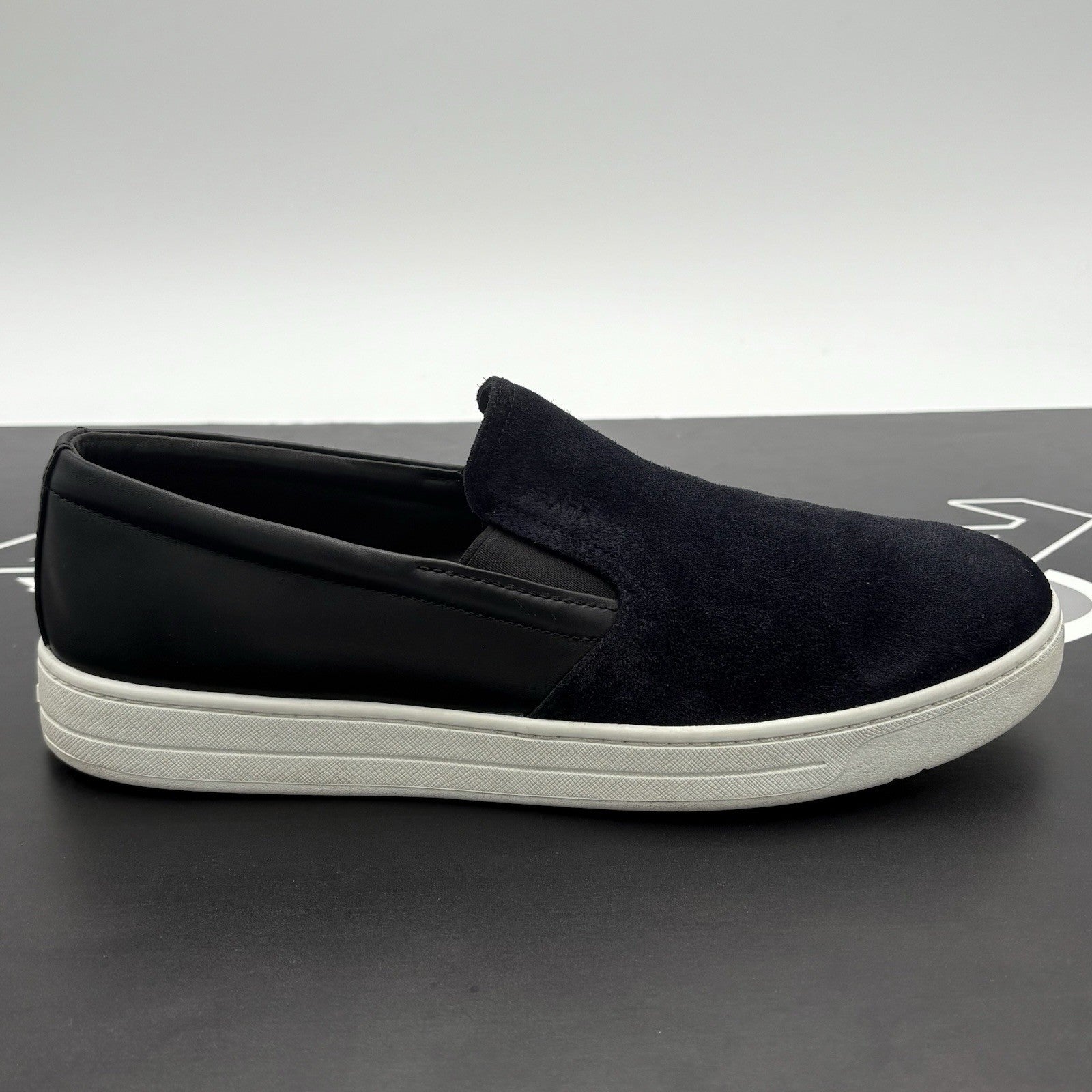 Size 6.5 UK (7.5 US) - Prada Suede Loafer ' Navy ' | GOOD CONDITION!