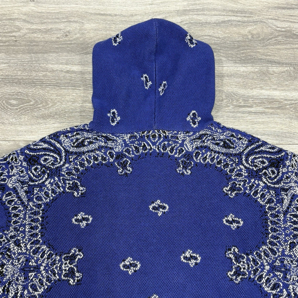 Size XL - Amiri Bandana Basketball Hoodie ' Blue Black ' | GREAT CONDITION!