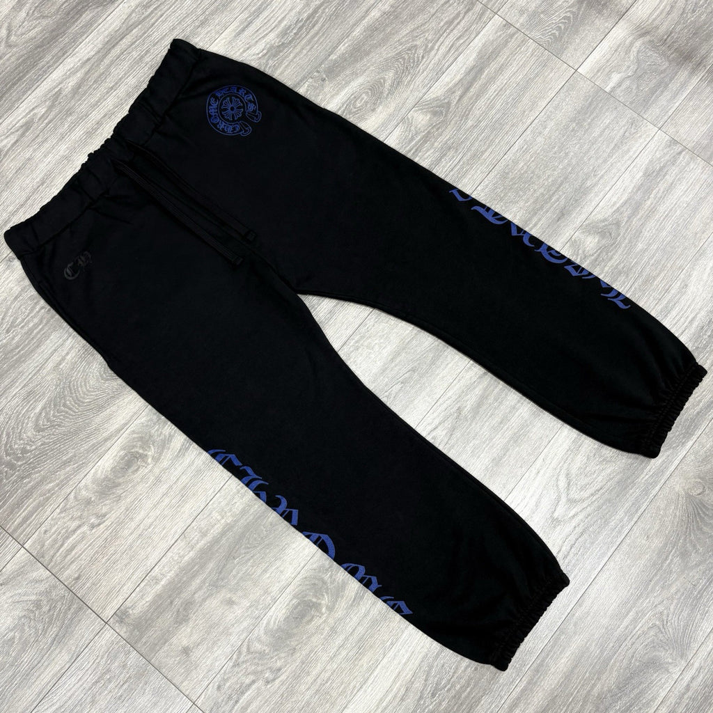 Size XXL - Chrome Hearts Horseshoe Logo Sweatpants ' Blue Black ' | NEW!