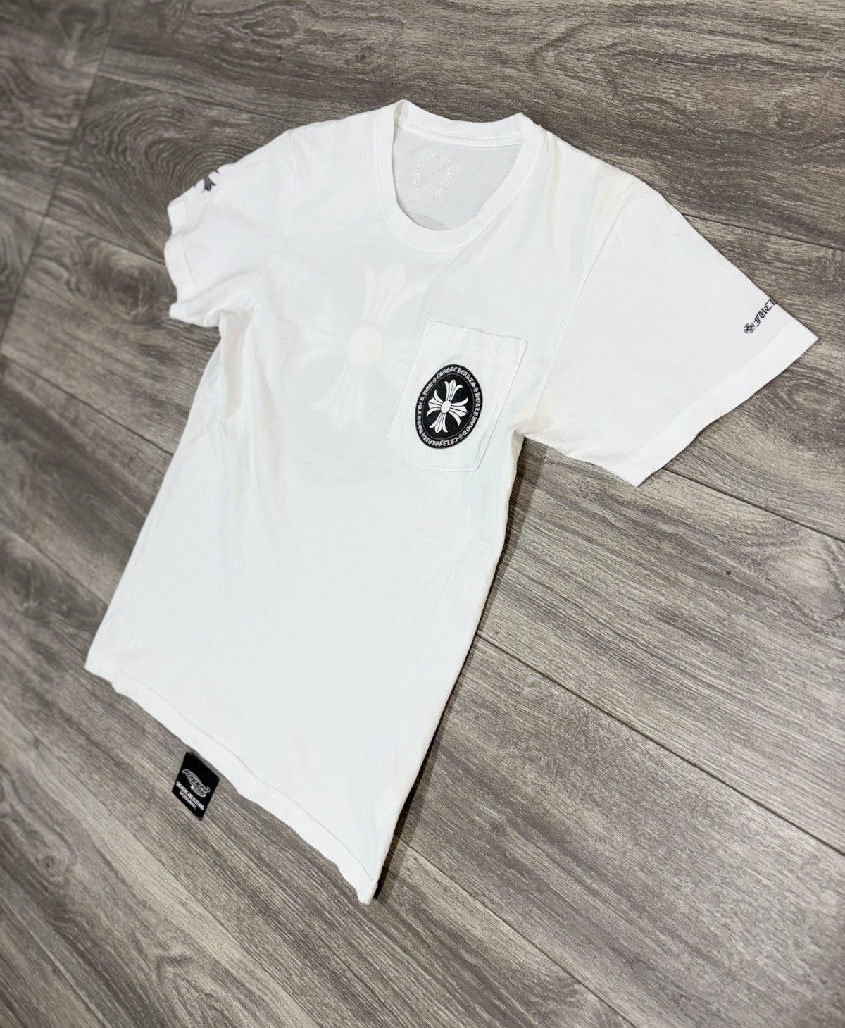 Size Small - Chrome Hearts Plus Cross Short Sleeve T-Shirt ' White ' | GOOD COND