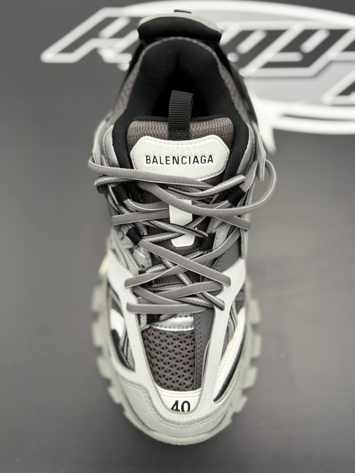 Size 40 (7 US) - Balenciaga Track LED Sneaker ' Silver, Grey ' | GREAT COND!