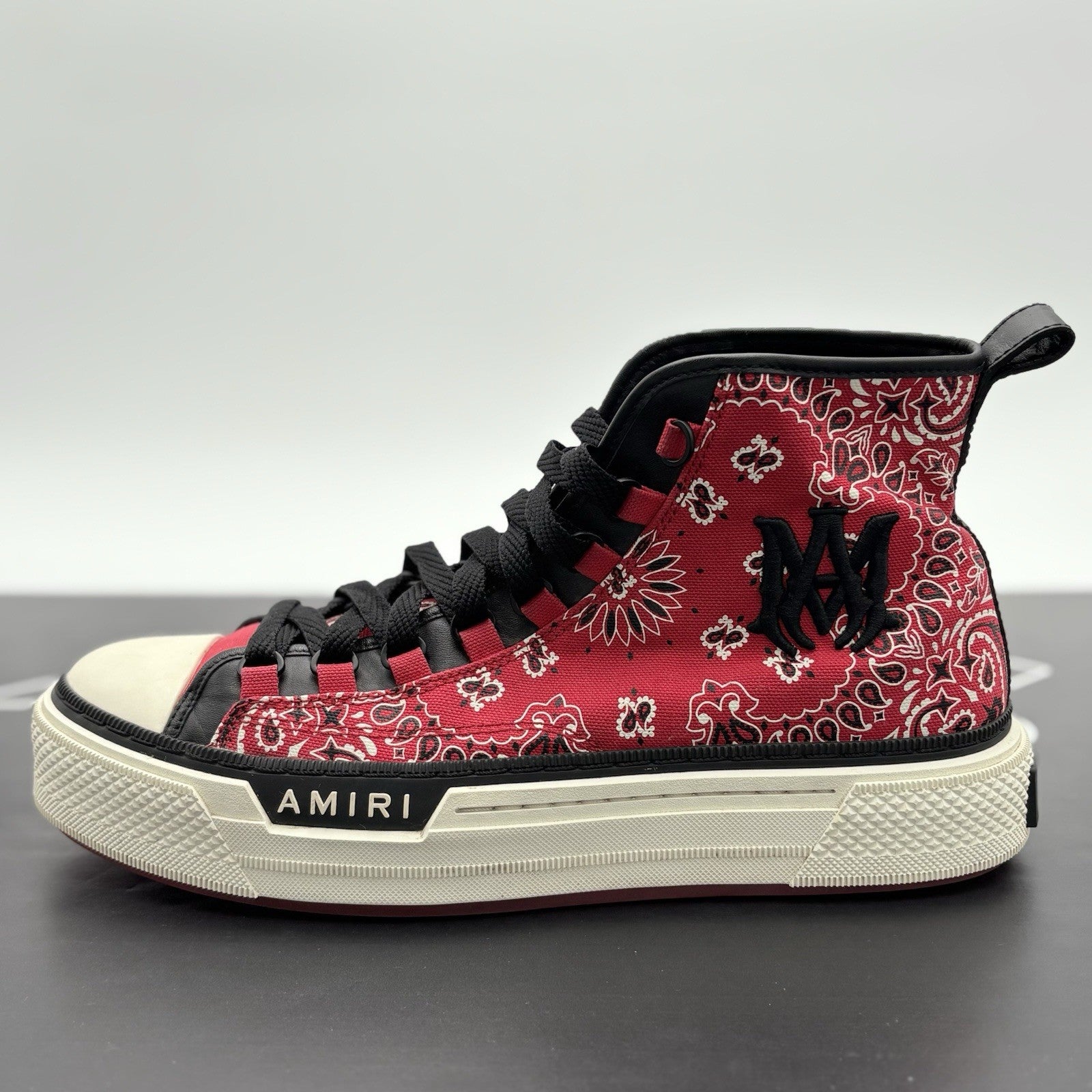 Size 44 (11 US) Amiri Bandana Canvas High-Top Sneaker ' Red ' | GREAT CONDITION!