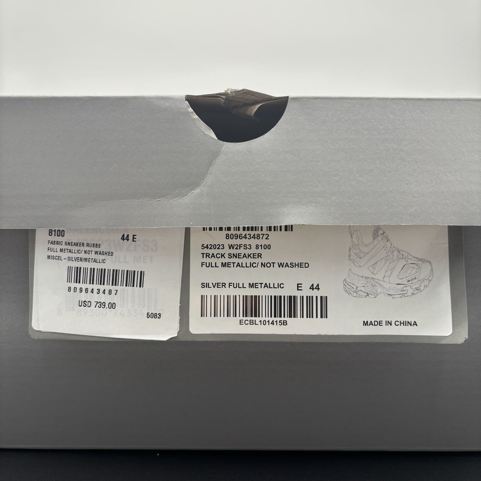 Size 44 EU (11 US) - Balenciaga Track ' Triple Silver ' | BRAND NEW!
