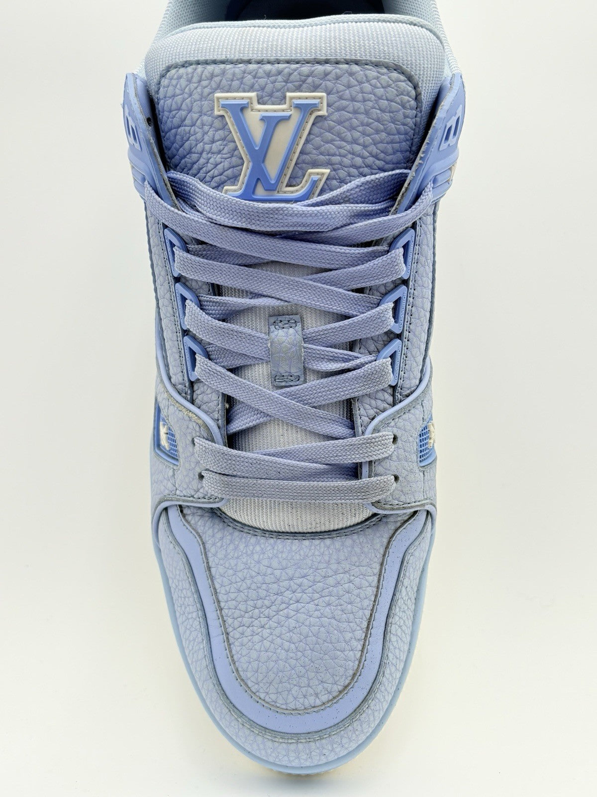 Size 11 LV (12-12.5 US) Louis Vuitton Trainer ' Light Blue White ' | GREAT COND!