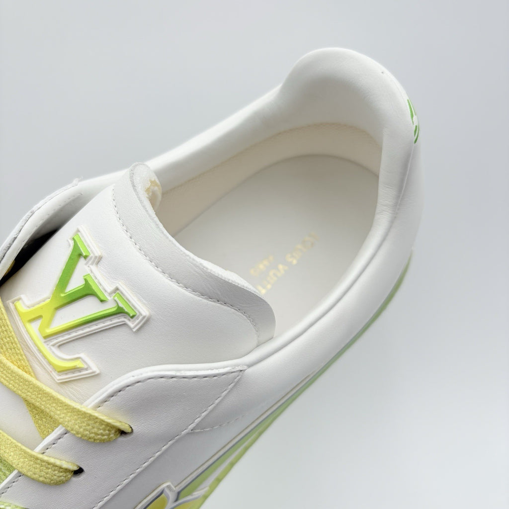 Size 11 LV (12-12.5 US) Louis Vuitton Luxembourg ' White Green Yellow ' | NEW!
