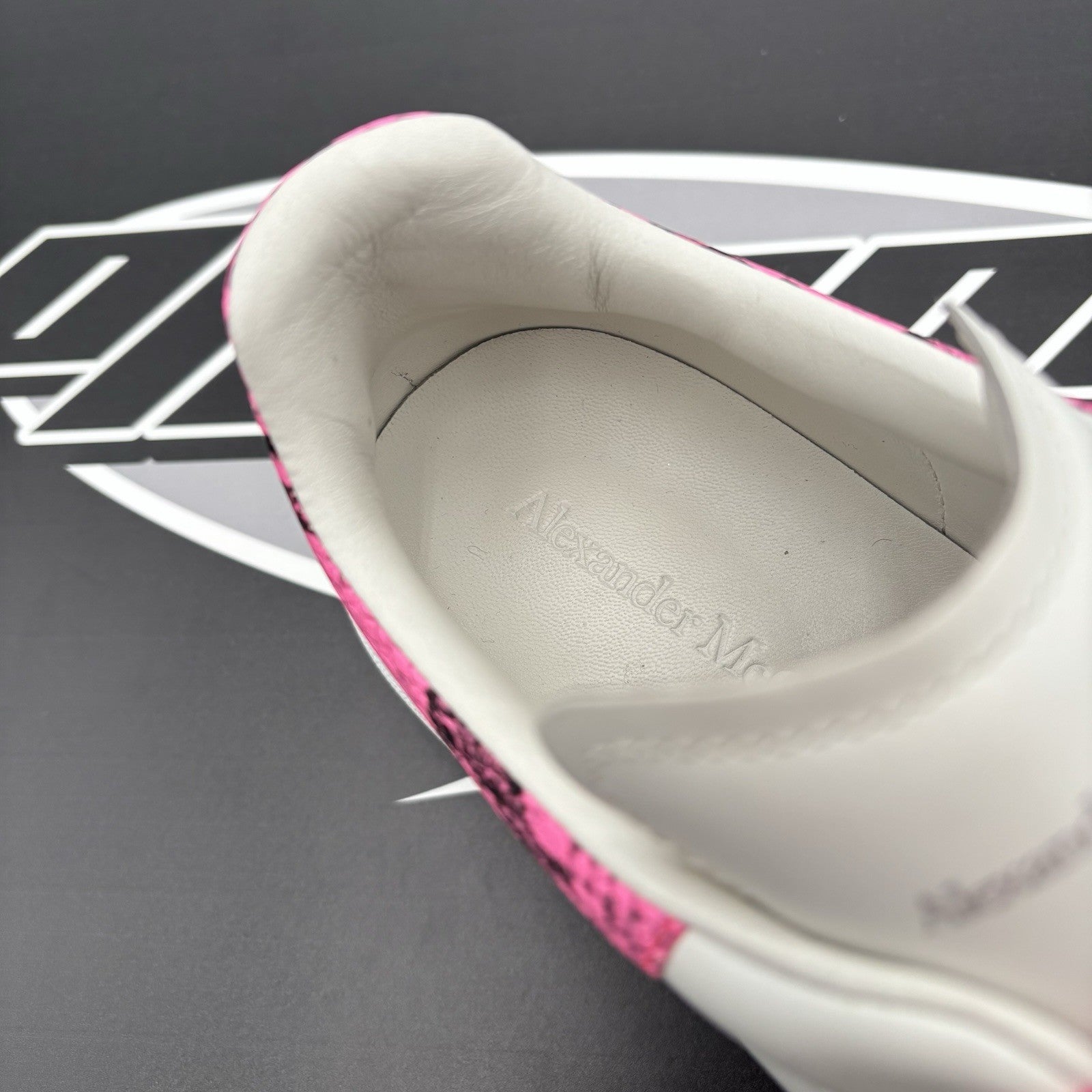 Size 41 (8 US) Alexander McQueen ' White, Pink Snake Print ' | GREAT CONDITION!