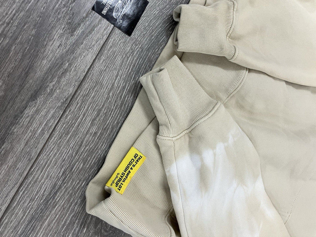Size XS - Thats A Awful Lot Of Cough Syrup Hoodie ' Beige, White ' | NEW!