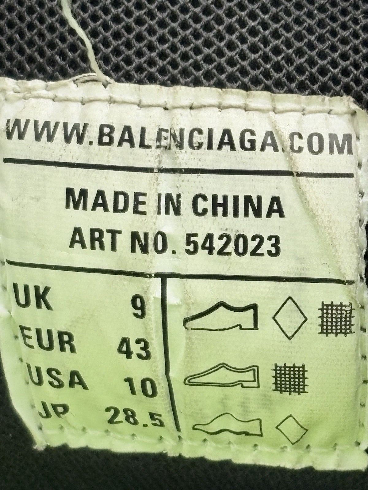 Size 43 (US 10) - Balenciaga Track ' Black Green Blue Gold ' | GOOD CONDITION