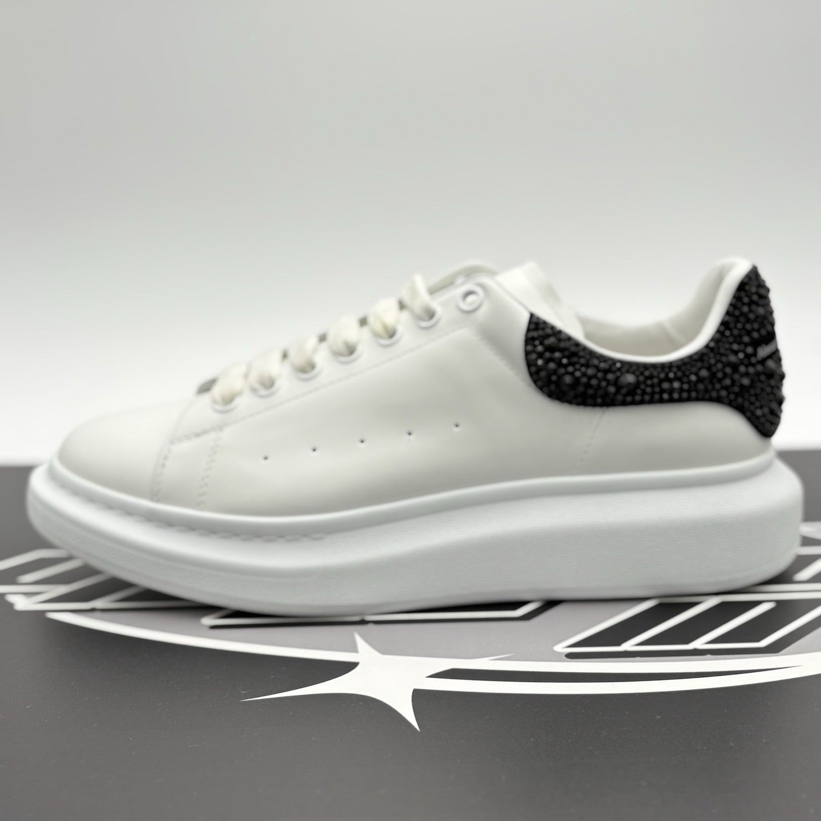 Size 45 (12 US) Alexander McQueen Oversized ' Crystal Black ' | ONLY WORN 1-3x