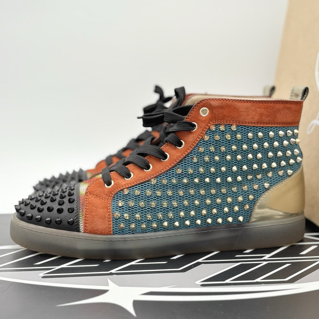 Size 45 (12 US) Christian Louboutin High Spikes ' Lux Techno ' | SUPER CLEAN!