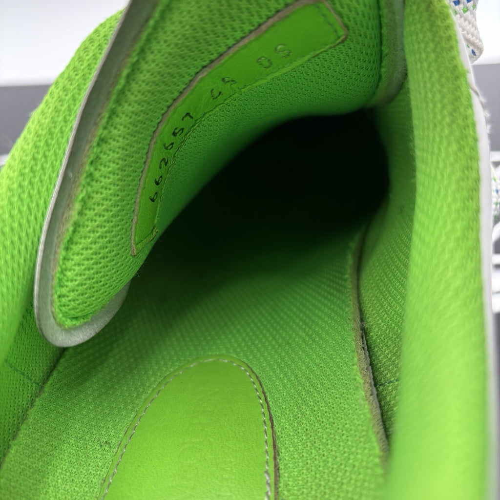 Size 45 (12 US) Alexander McQueen ' Transparent Sole White, Lime '
