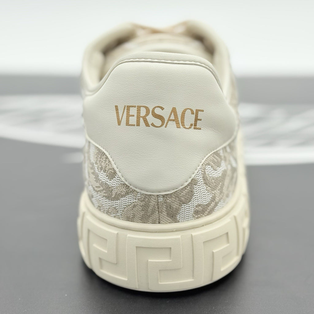 Size 44 (11 US) - Versace Barocco Greca Sneaker ' Beige Print ' | WORN ONCE!