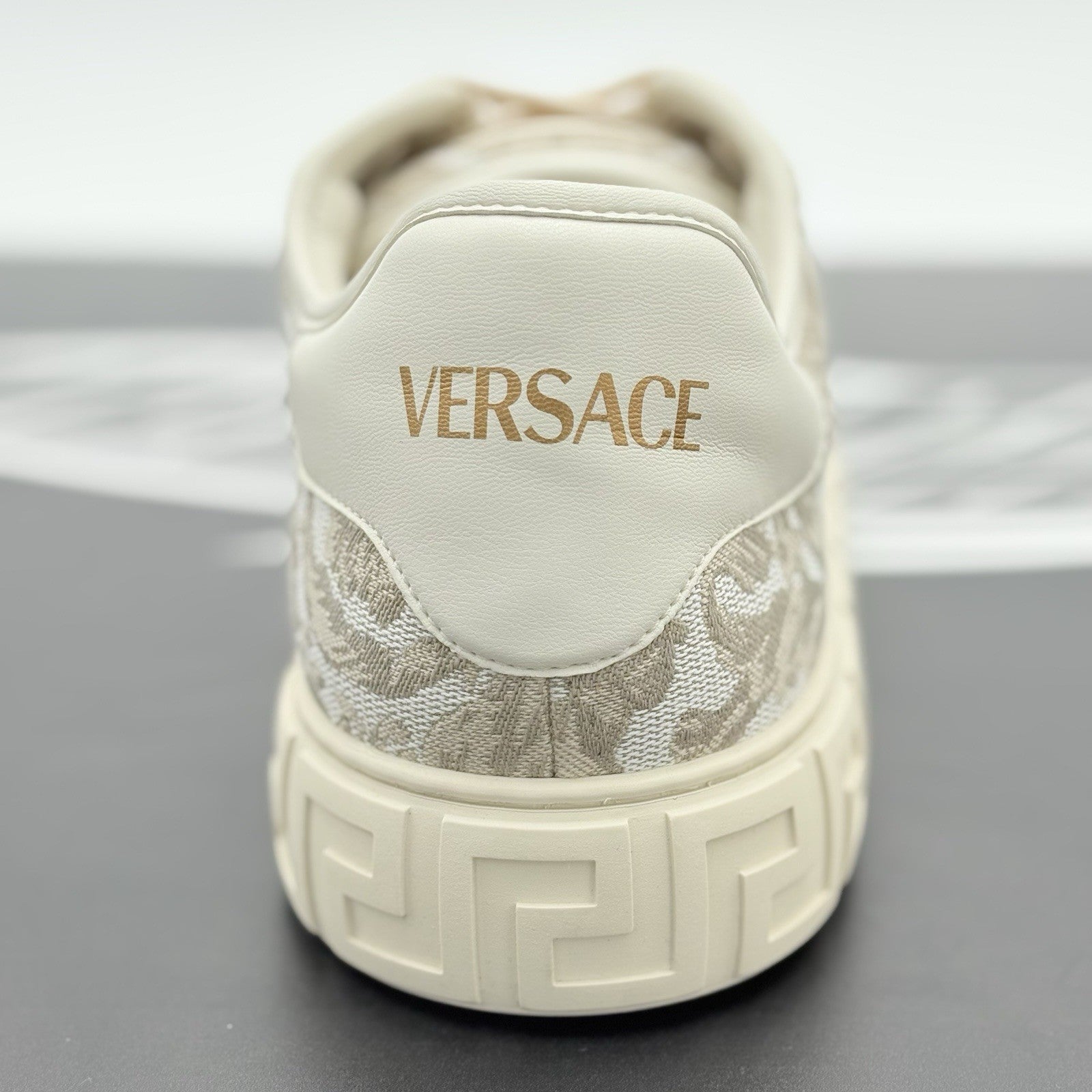 Size 44 (11 US) - Versace Barocco Greca Sneaker ' Beige Print ' | WORN ONCE!