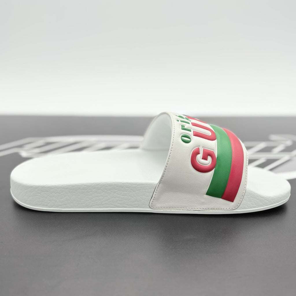 Size 8 G (8.5 US) Gucci Slide " Original Gucci - White " | NEW!