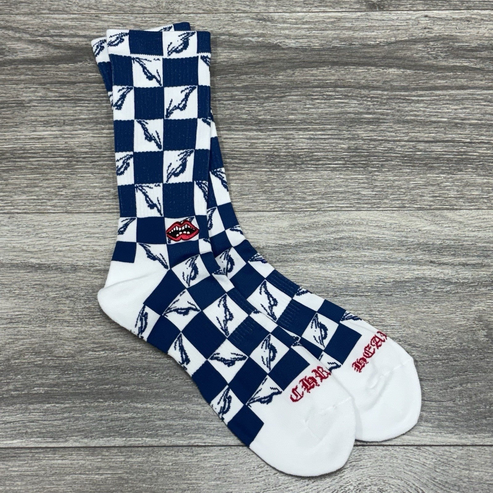 Size Large (9-13 US) - Chrome Hearts Matty Boy 99 Eye Socks ' Blue ' | NEW!