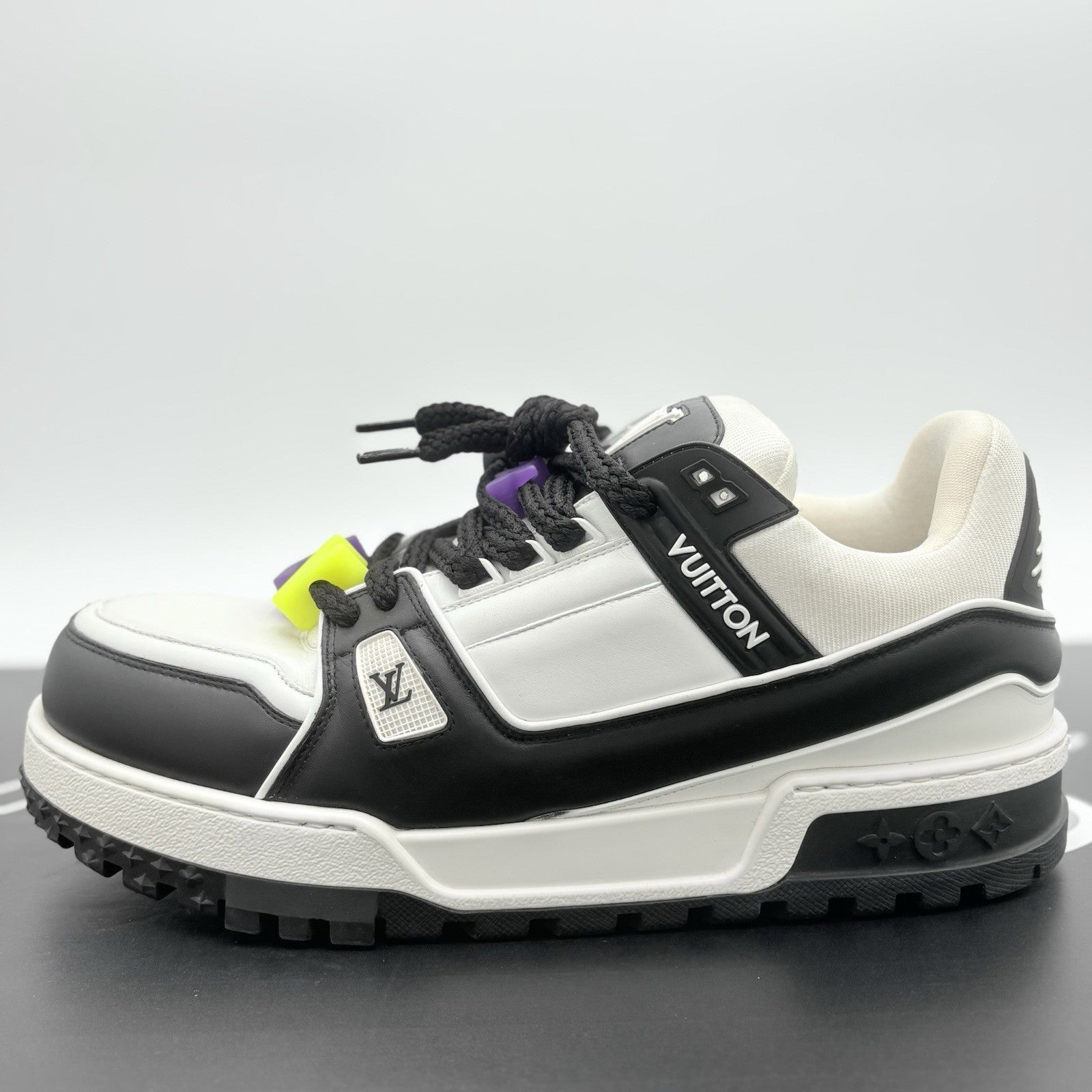 Size 12 LV (13-13.5 US) - Louis Vuitton Maxi ' Black White ' | SUPER CLEAN!