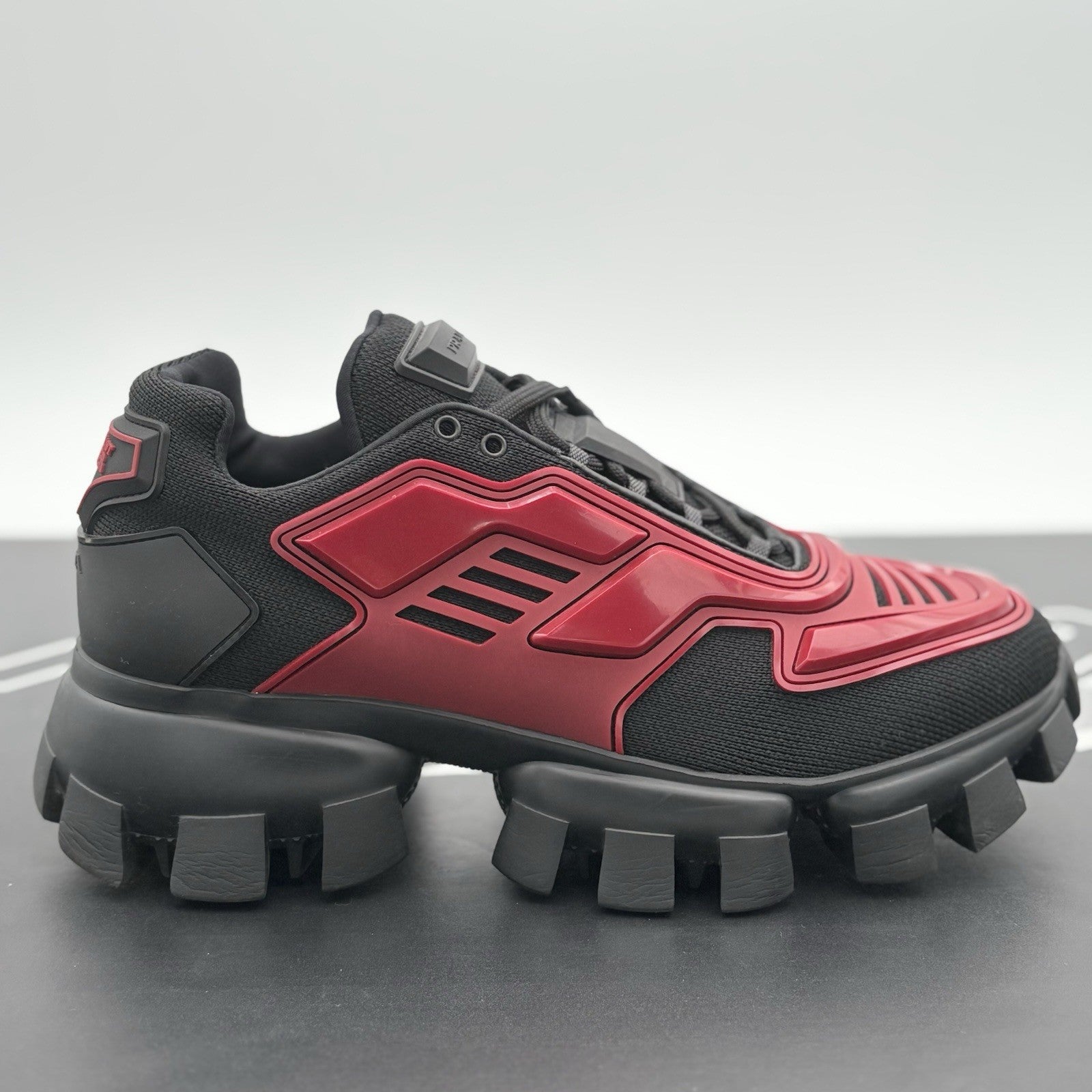 Size 7 UK (8 US) - Prada Cloudbust Thunder ' Red Black ' | SUPER CLEAN!