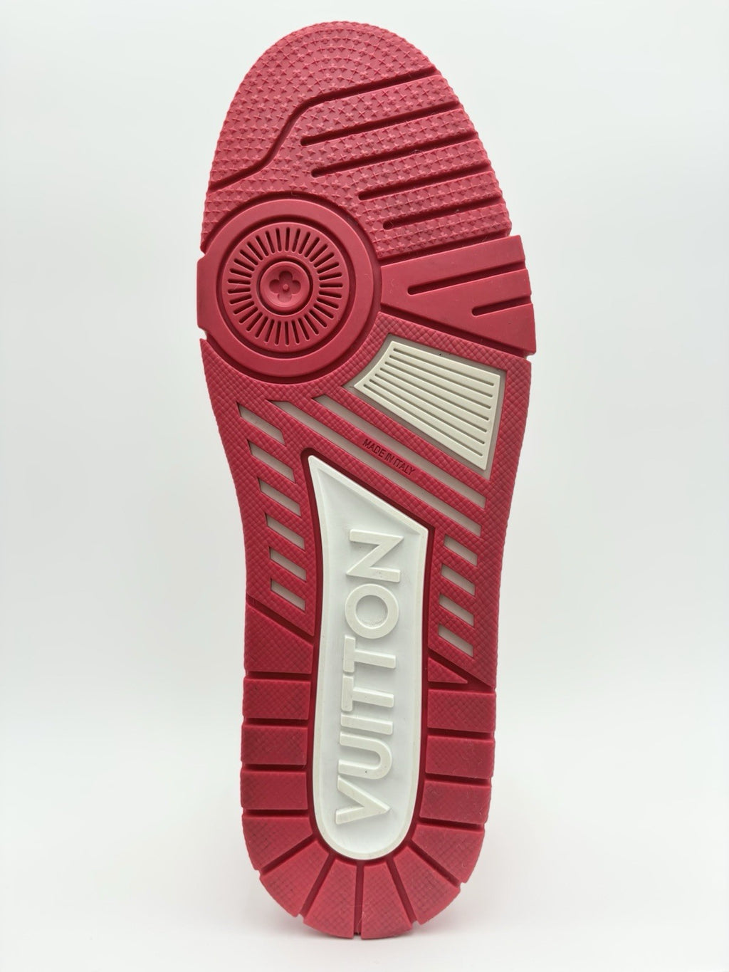 Size 9 LV (10-10.5 US) Louis Vuitton Trainer  ' Red White ' | EXCELLENT COND!