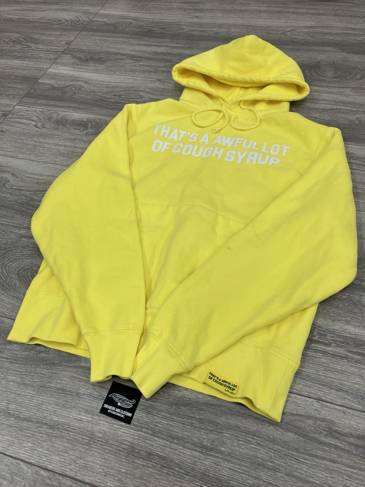 Size Small - Thats A Awful Lot Of Cough Syrup Hoodie ' Yellow '