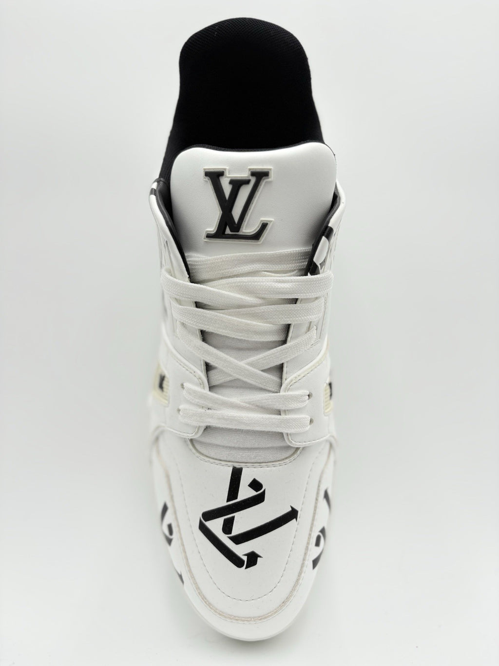 Size 10 LV (11-11.5 US) Louis Vuitton Trainer ' White Black Recycled ' | CLEAN!