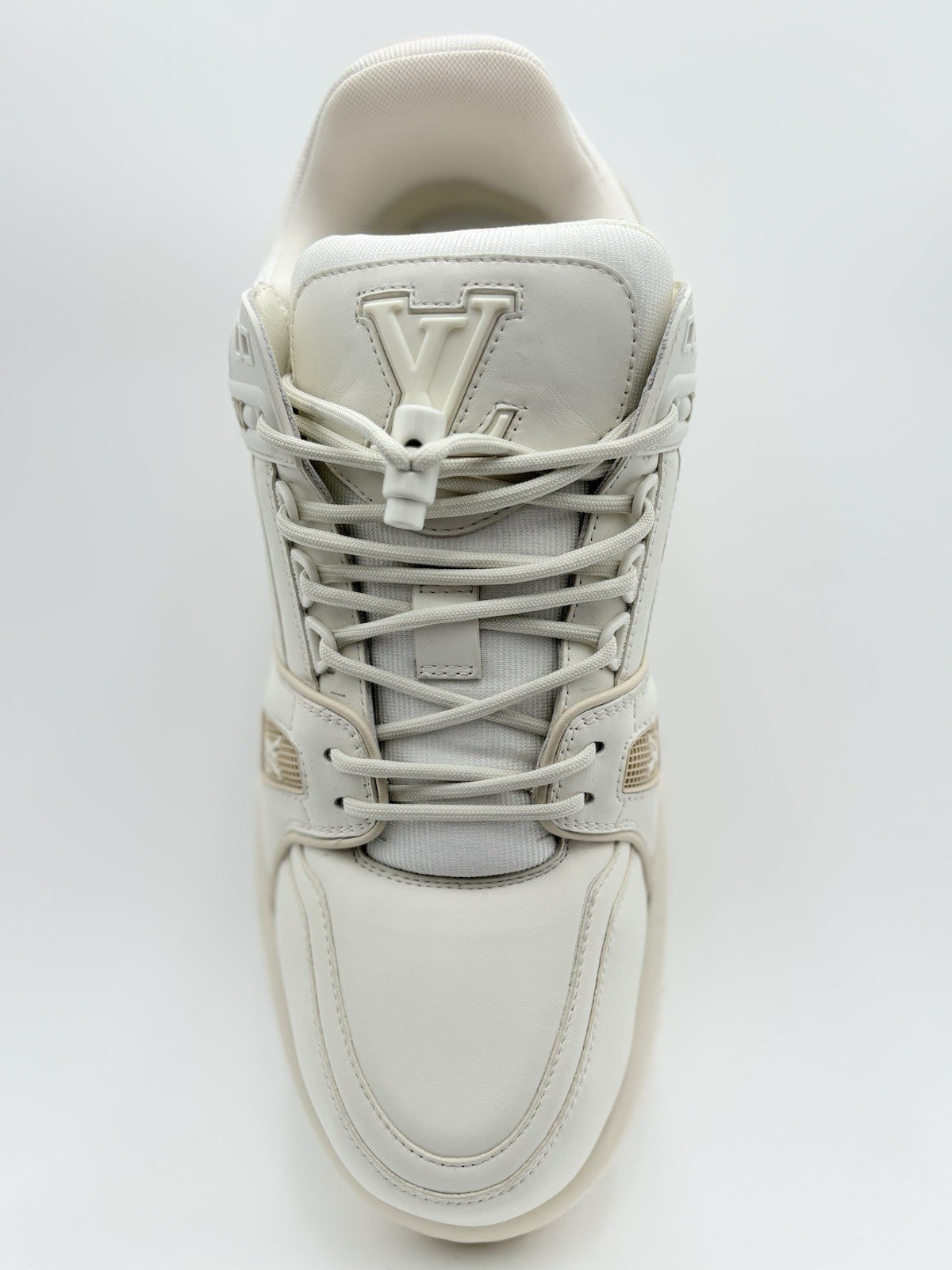 Size 10 LV (11-11.5 US) - Louis Vuitton Maxi Trainer ' White ' | WORN ONCE!